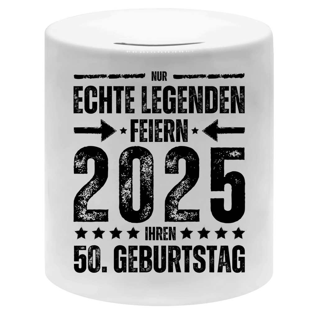 Spardose "50. Geburtstag 2025"