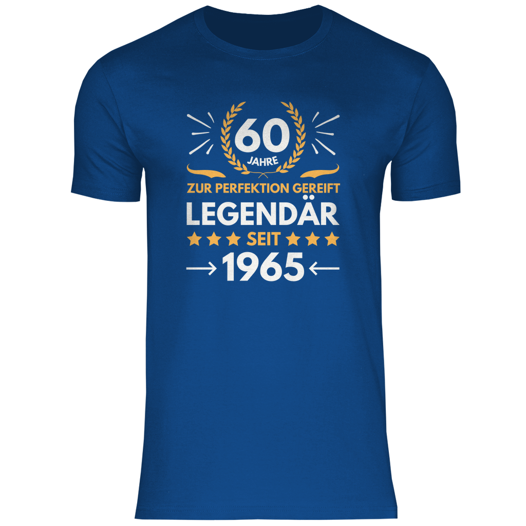 Herren T-Shirt "60. Geburtstag 1965" blau