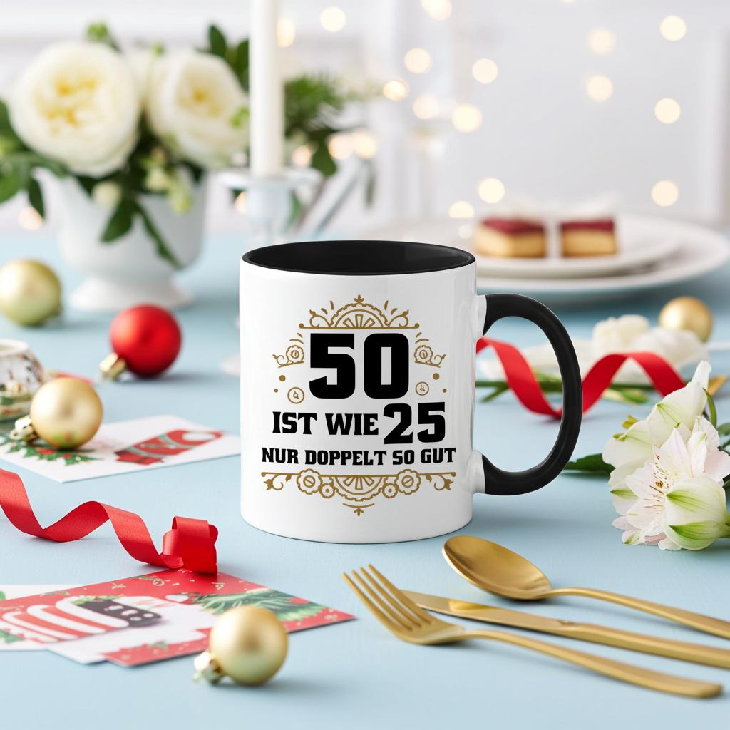 Tasse "50 ist wie 25, nur doppelt so gut