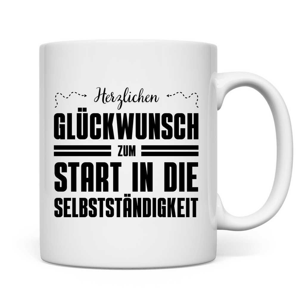 Tasse "Herzlichen Glückwunsch zum Start in die Selbstständigkeit"