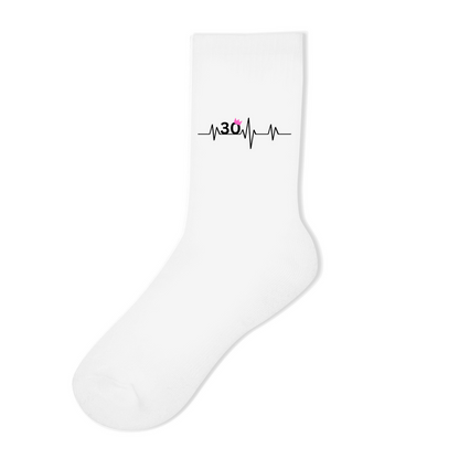 Socken "30 Jahre mit rosa Krone"