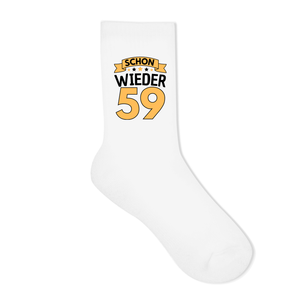 Socken "Schon wieder 59" (Orangenes Motiv)