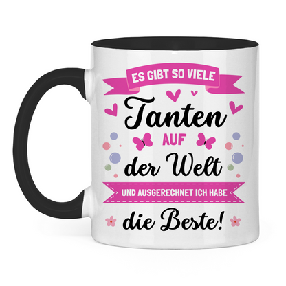 Tasse "Es gibt so viele Tanten  - Ich habe die beste" weiß/schwarz