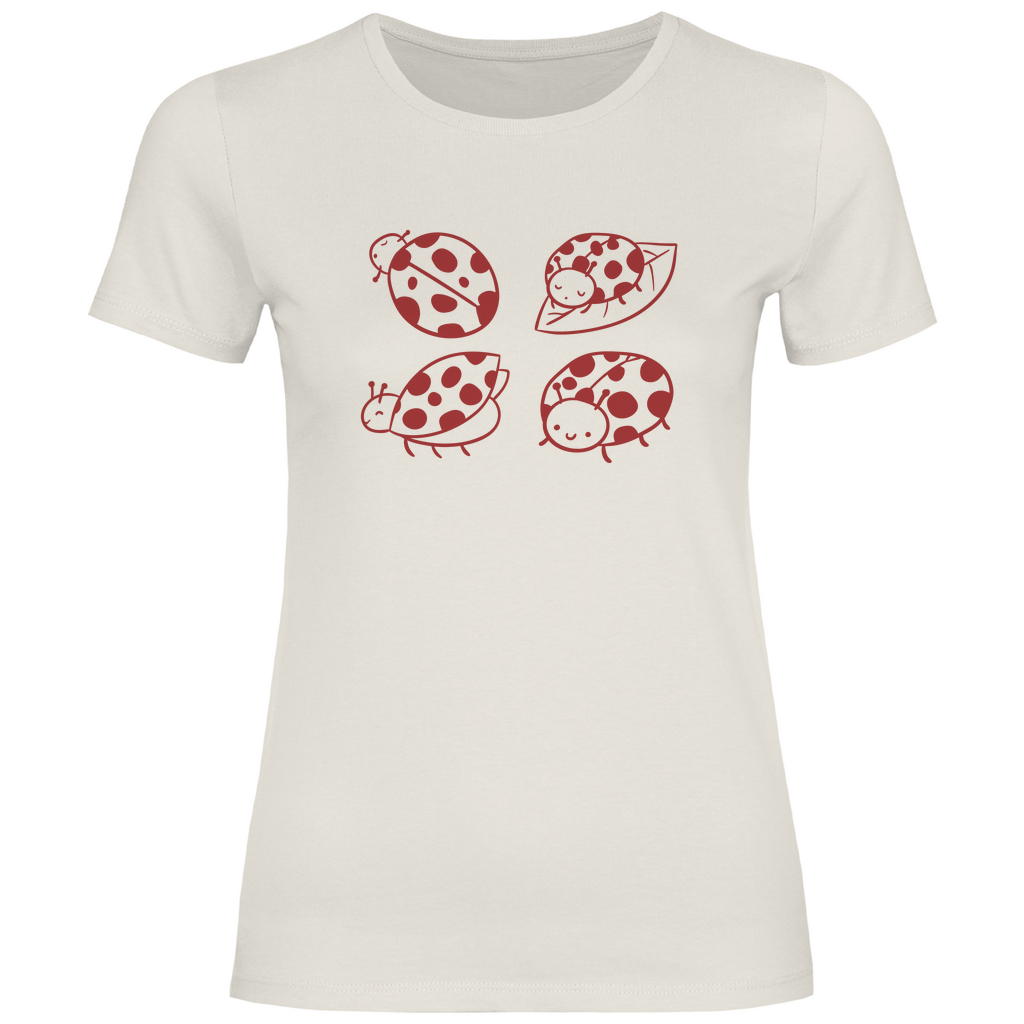 Damen T-Shirt "4 Marienkäfer"