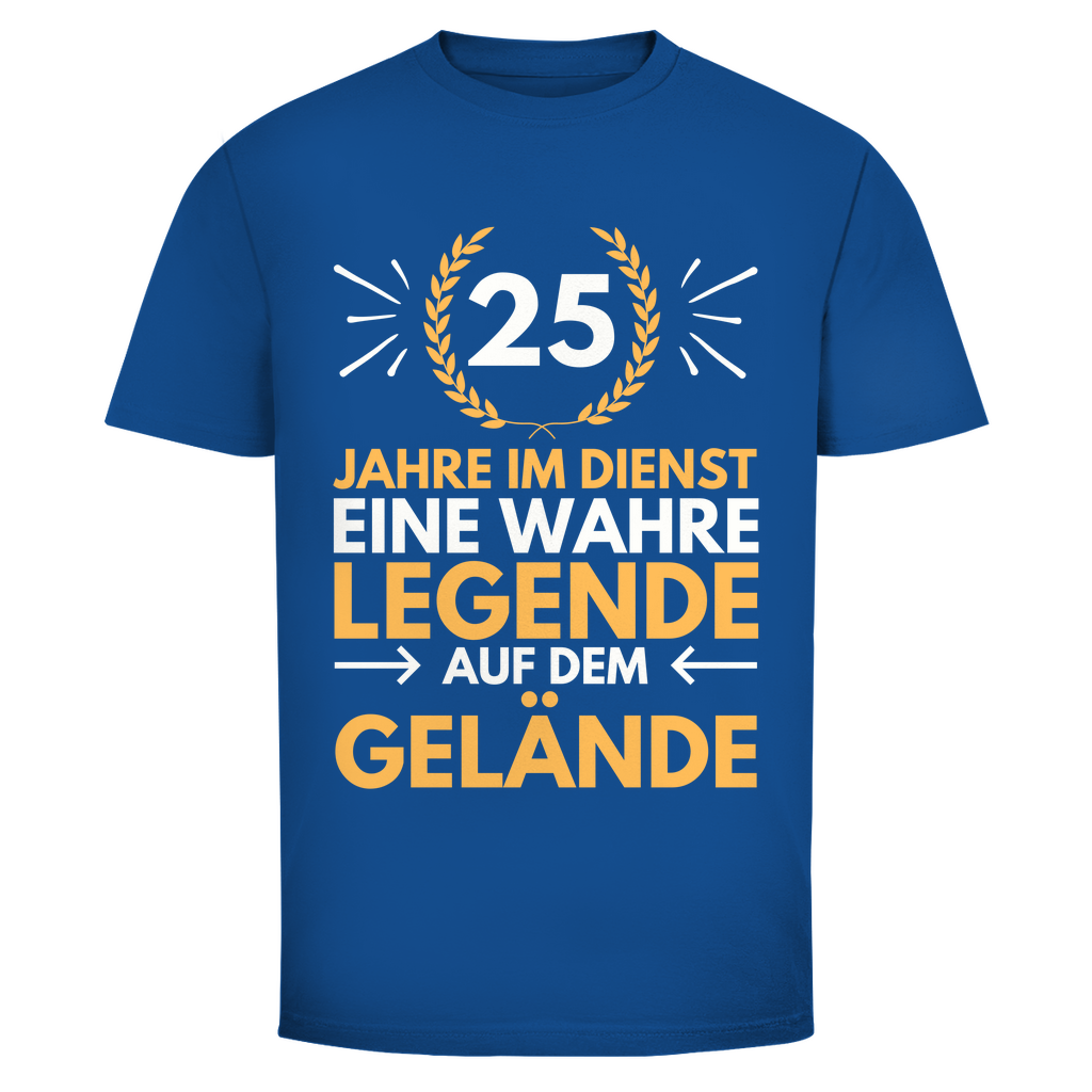 Herren T-Shirt "25 Jahre im Dienst - Eine wahre Legende auf dem Gelände"