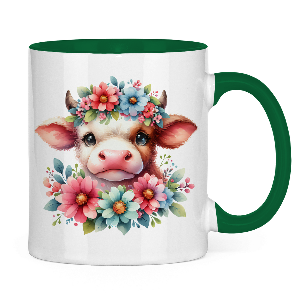 Tasse "Kuh mit Blumen"