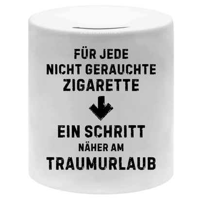 Nichtraucher Spardose "Für jede nicht gerauchte Zigarette"