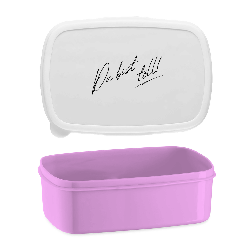 Lunchbox "Du bist toll" (Handgeschrieben) pink