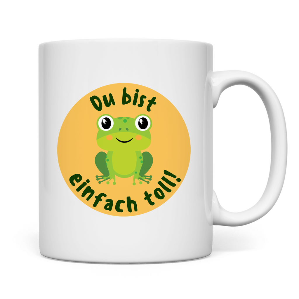 Tasse "Du bist einfach toll!" (Frosch-Motiv)