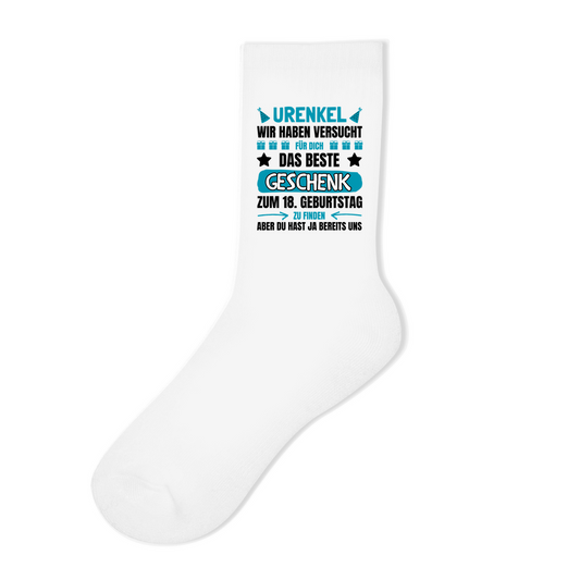 Socken "Urenkel - Wir haben versucht das beste Geschenk zu finden"