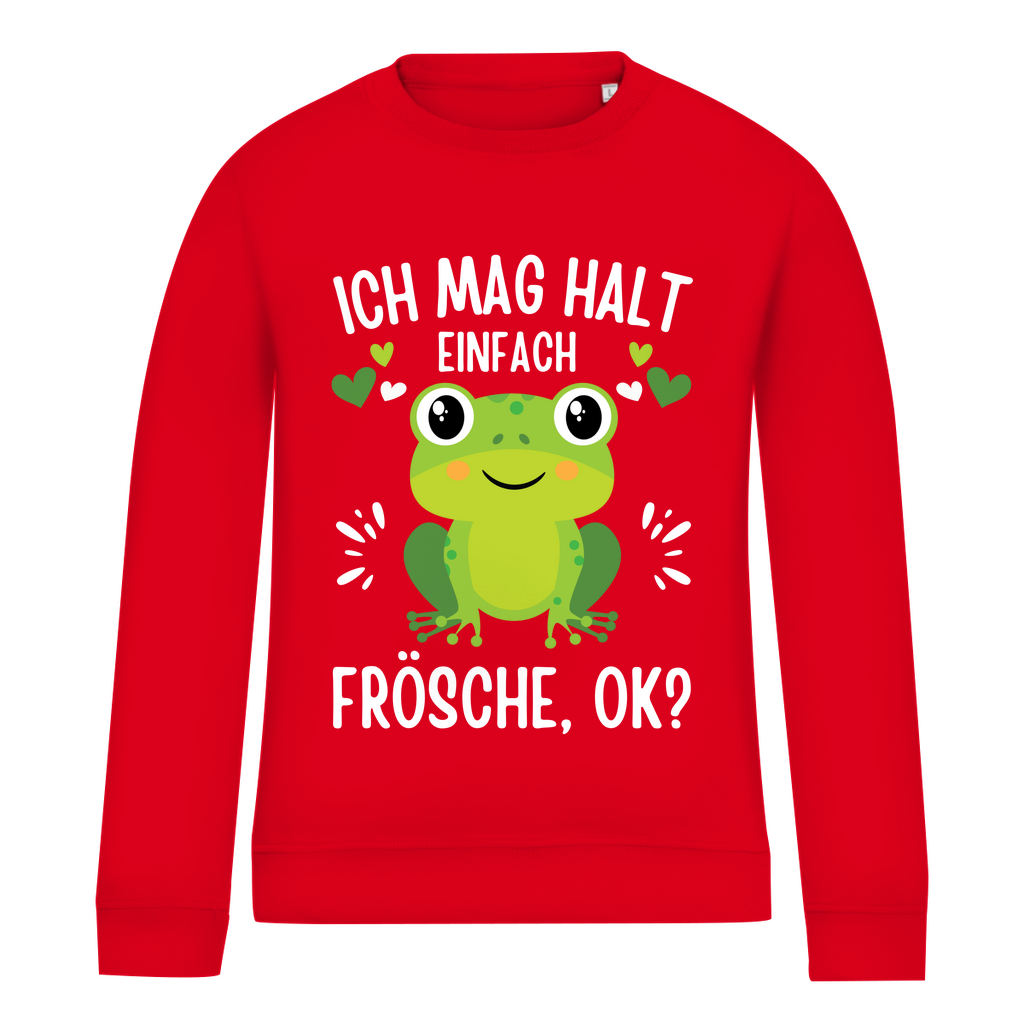 Damen Sweatshirt "Ich mag halt einfach Frösche, ok?"