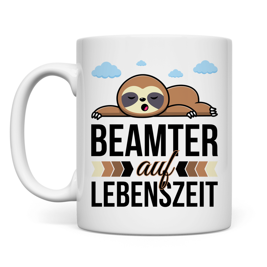 Tasse "Beamter auf Lebenszeit" (Faultier)