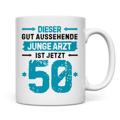 Tasse 50. Geburtstag Arzt Rückseite
