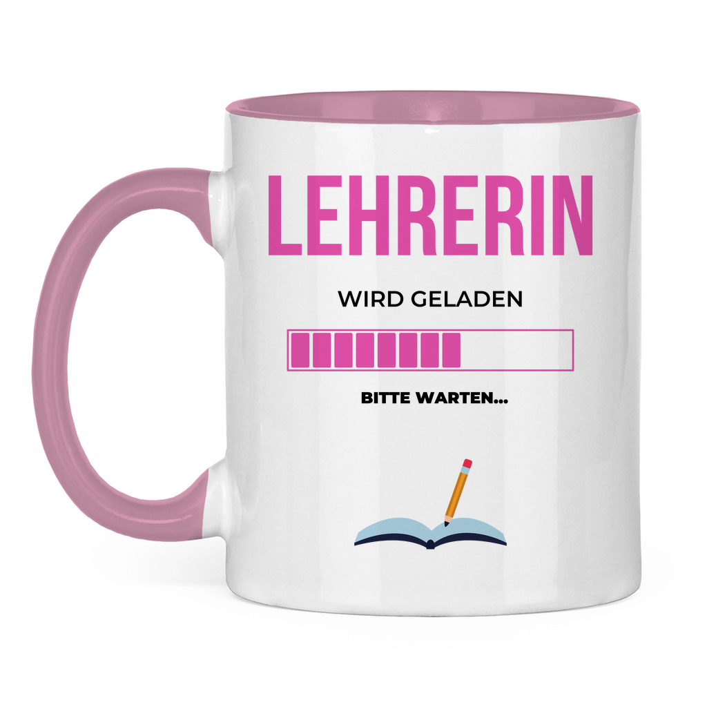 Tasse zweifarbig "Angehende Lehrerin" Pink