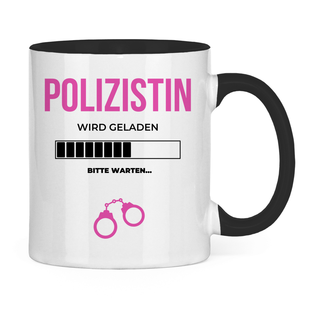 Tasse zweifarbig "Angehende Polizistin"