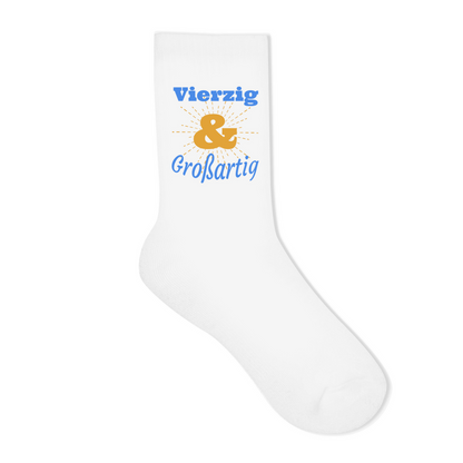 Socken "Vierzig und großartig"