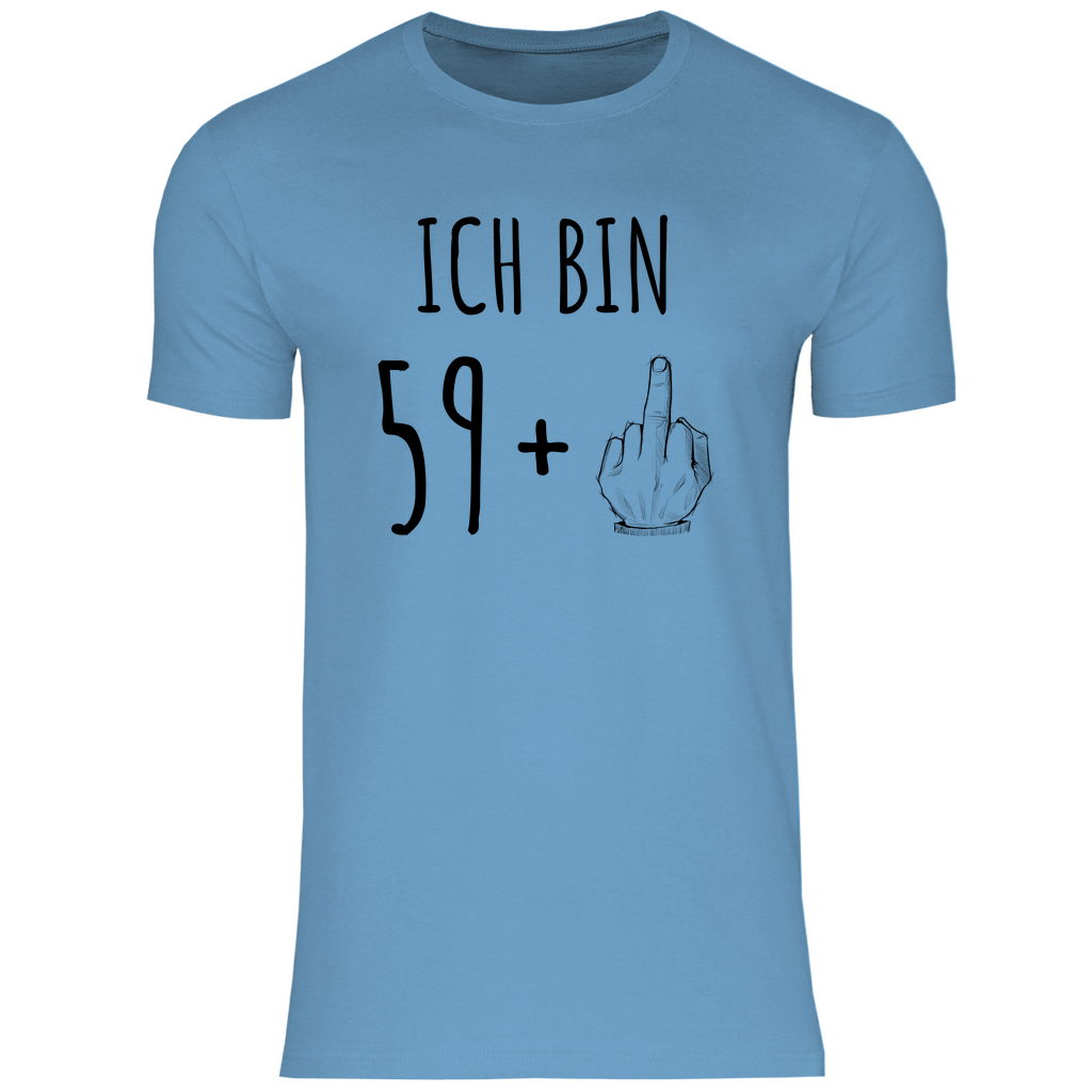 Herren T-Shirt "Ich bin 59 plus Mittelfinger"