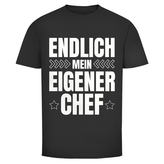 Herren T-Shirt "Endlich mein eigener Chef"