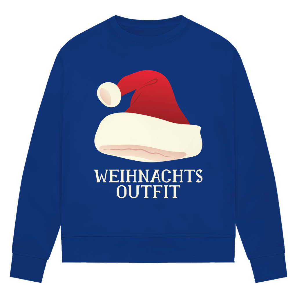 Damen Premium Bio Sweatshirt "Weihnachts-Outfit" (Weihnachtsmütze)