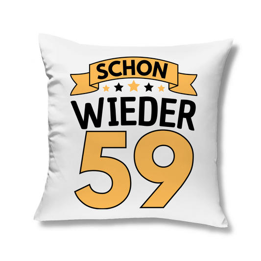 Sofakissen "Schon wieder 59" (Orangenes Motiv)