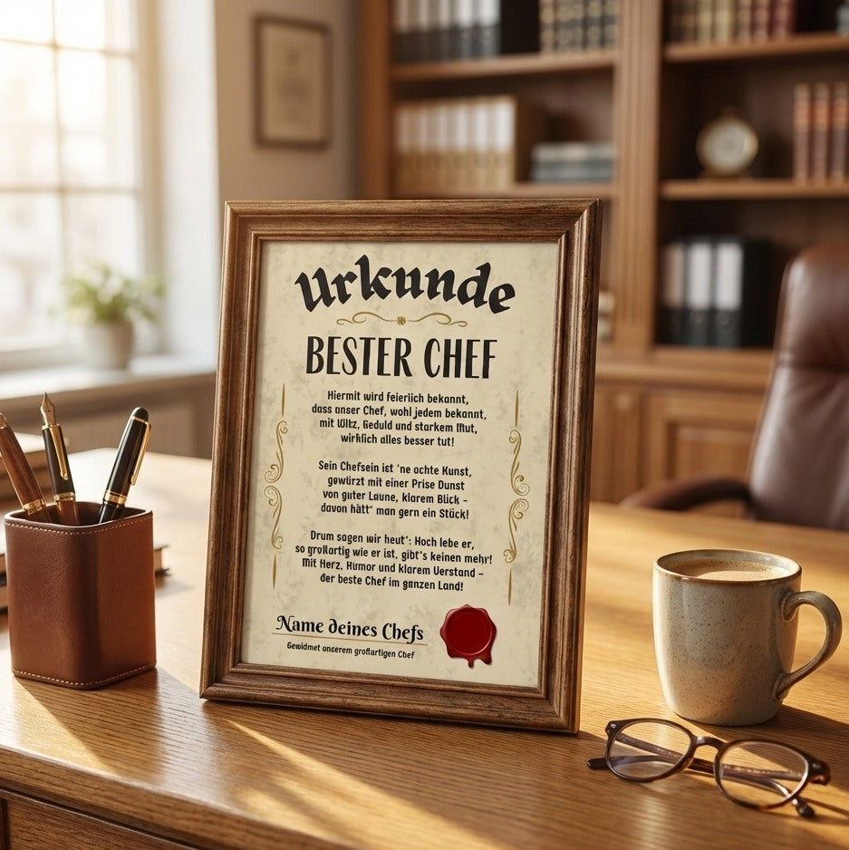 Bester Chef Urkunde