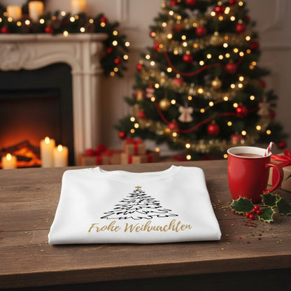 Bio-Langarmshirt "Frohe Weihnachten" (Weihnachtsbaum mit Stern)