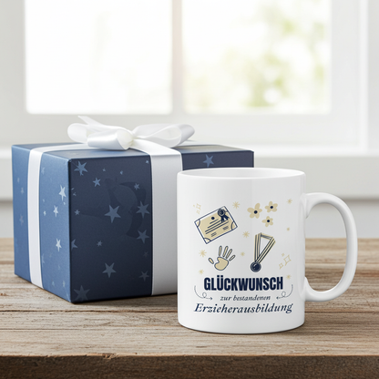 Tasse "Glückwunsch zur bestandenen Erzieherausbildung"
