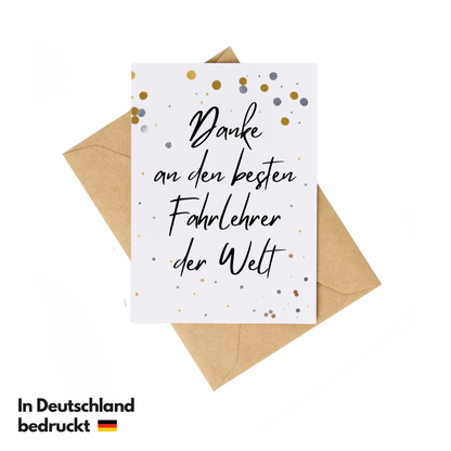 Dankeskarte für den Fahrlehrer