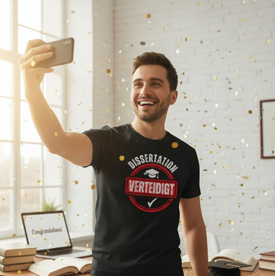 Dissertation verteidigt T-Shirt Maenner