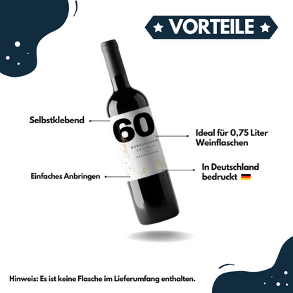 Flaschenetikett Vorteile