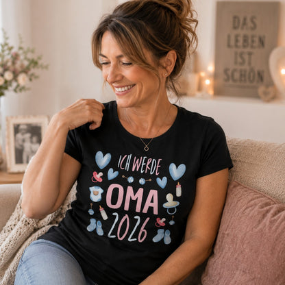 Frauen T-Shirt "Ich werde Oma 2026"