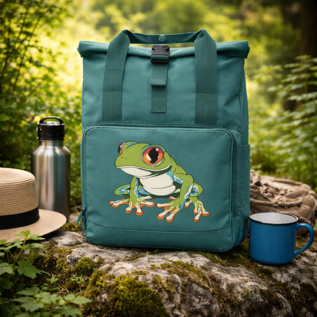 Rucksack "Frosch mit roten Augen"