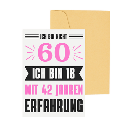 Lustige Geburtstagskarte 60 Jahre Frauen