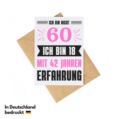 Lustige Geburtstagskarte 60 Jahre Frauen
