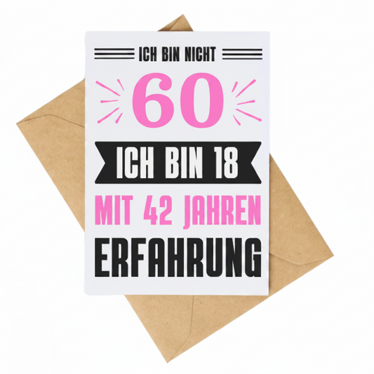 Lustige Geburtstagskarte 60 Jahre Frauen