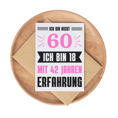Lustige Geburtstagskarte 60 Jahre Frauen