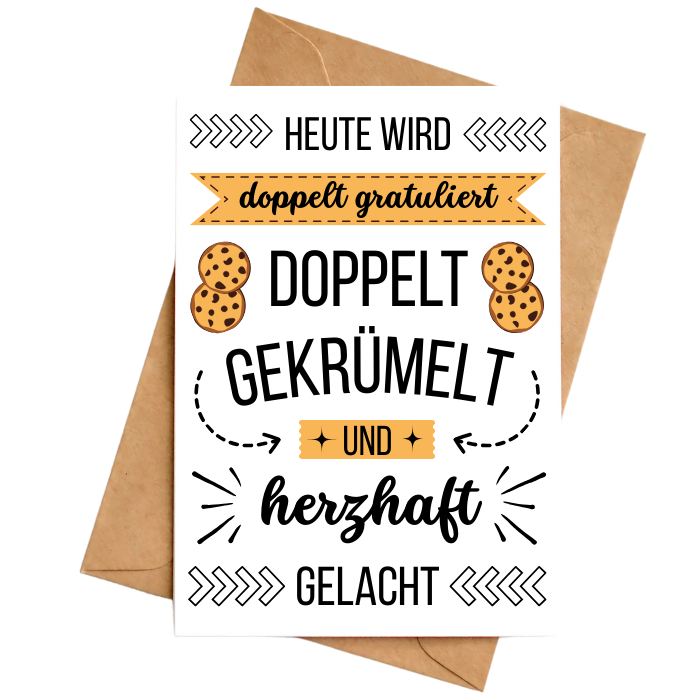 Geburtstagskarte für zwei Personen (Zwillinge, Freunde,...)