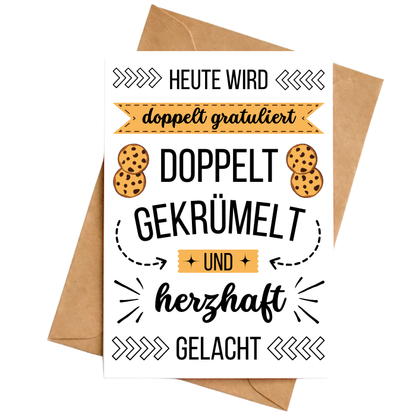 Geburtstagskarte für zwei Personen (Zwillinge, Freunde,...)