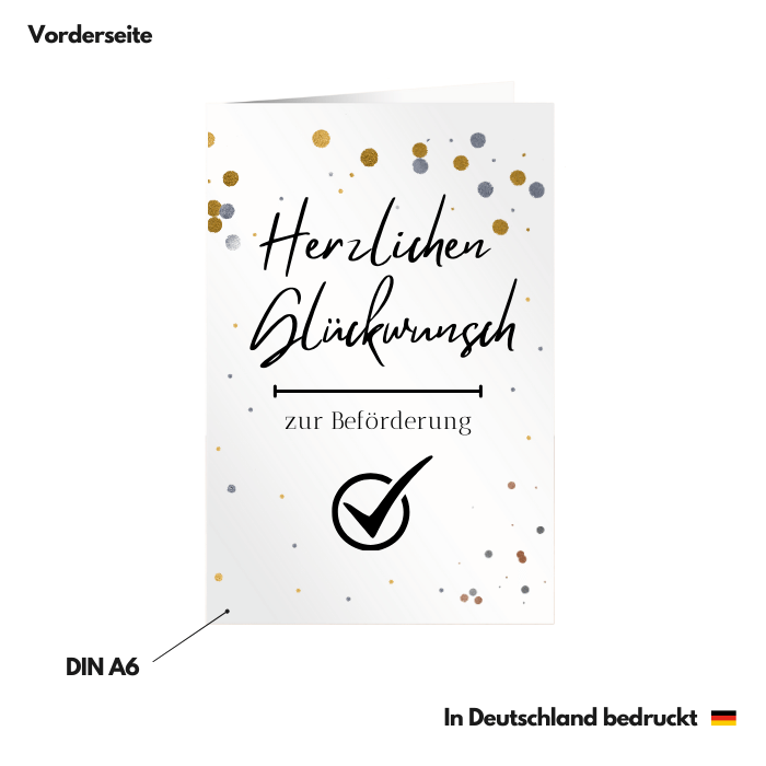 Glückwunschkarte zur Beförderung