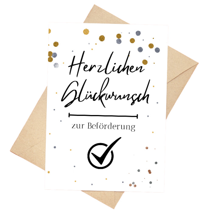 Glückwunschkarte zur Beförderung
