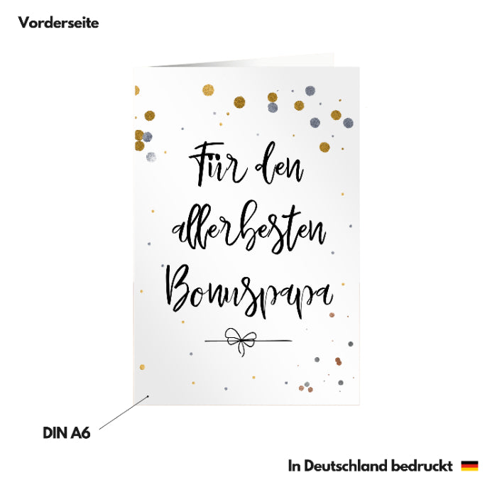 Karte "Für den allerbesten Bonuspapa"