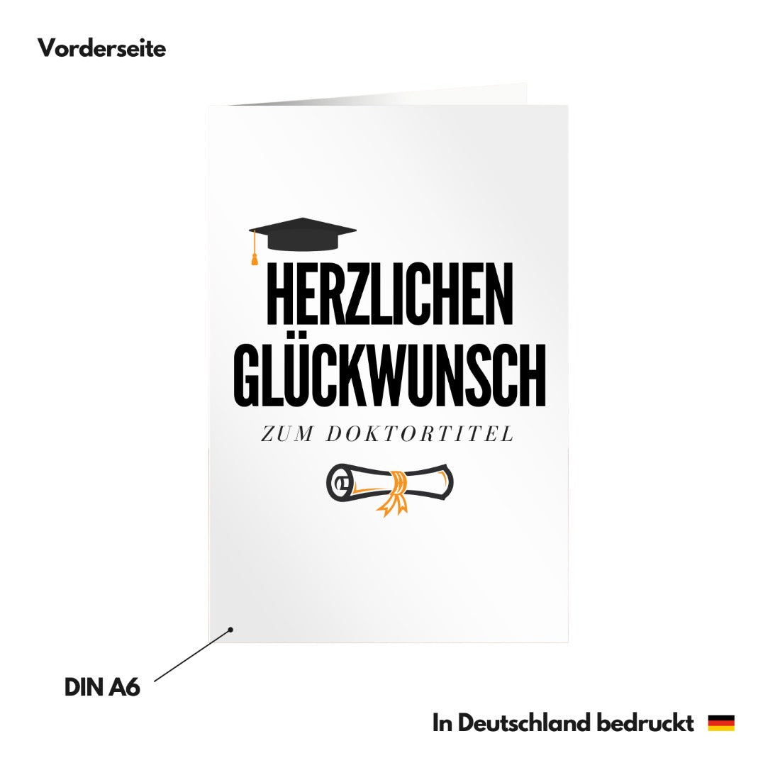 Karte Doktortitel Promotion Vorderseite