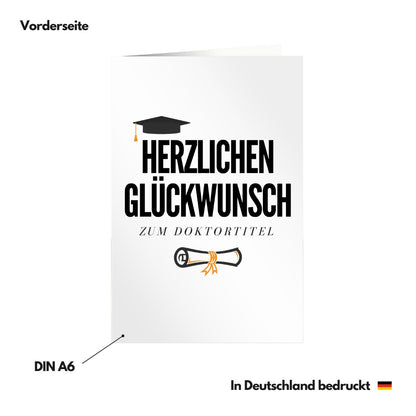 Karte Doktortitel Promotion Vorderseite
