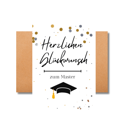 Glückwunschkarte zum Master