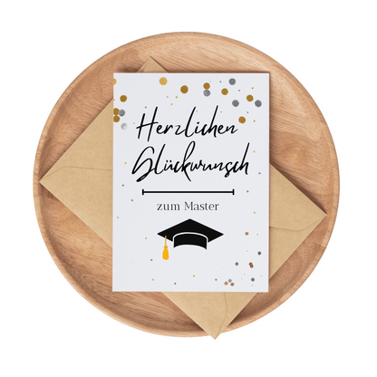 Glückwunschkarte zum Master