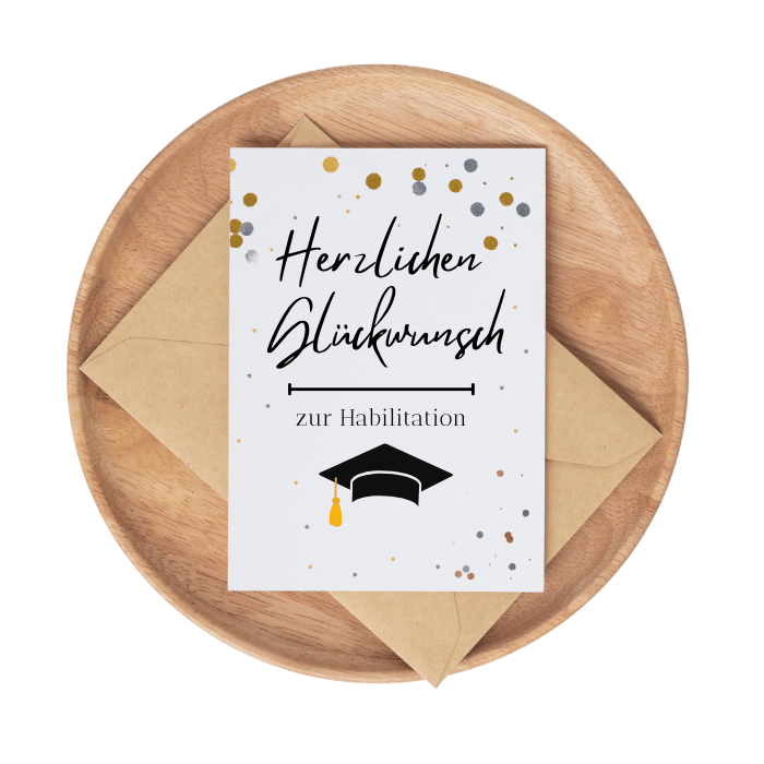 Glückwunschkarte zur Habilitation