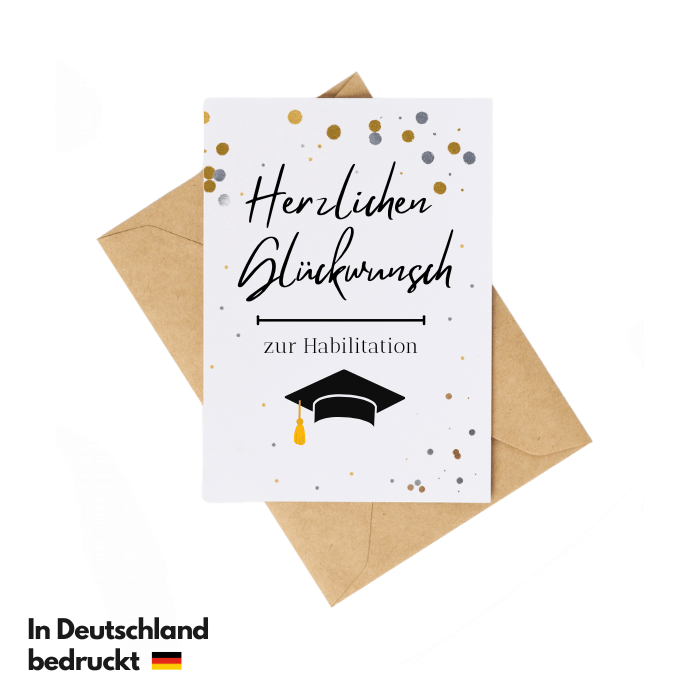Glückwunschkarte zur Habilitation