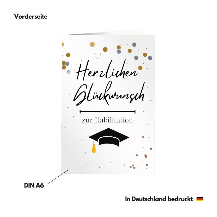 Glückwunschkarte zur Habilitation Vorderseite
