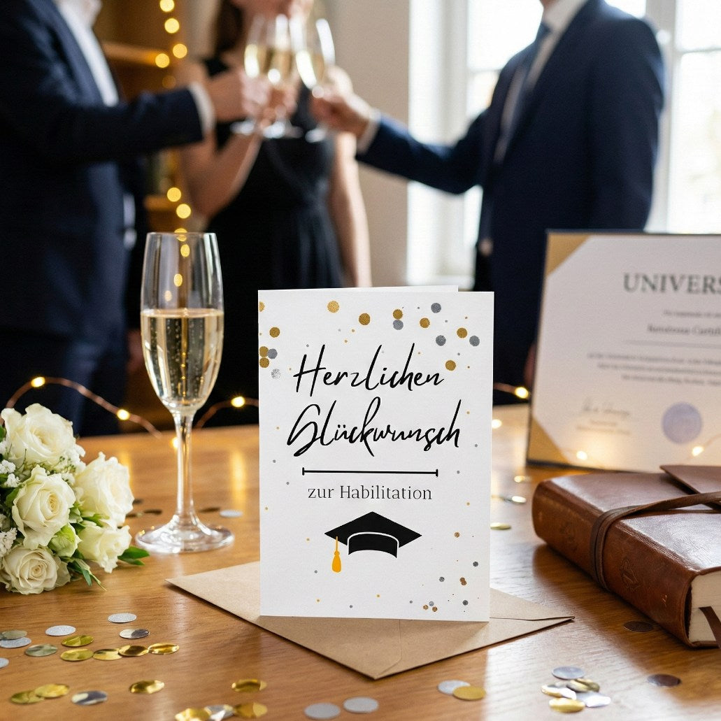 Glückwunschkarte zur Habilitation