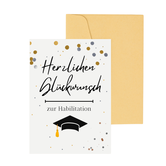 Glückwunschkarte zur Habilitation